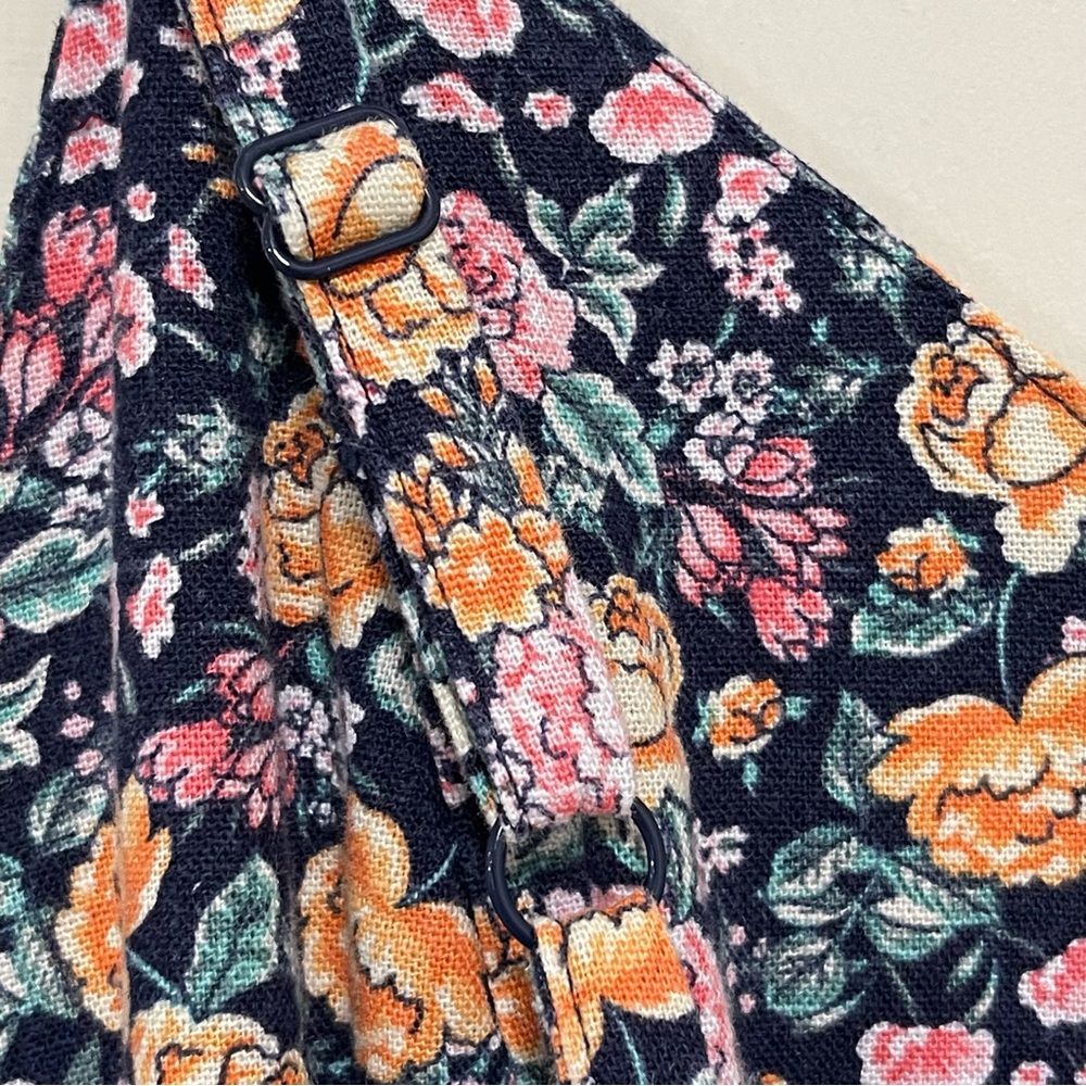 Old Navy Ditsy Floral Cami Mini Dress Linen Blend Flirty Boho Cottage Size M - Picture 10 of 13